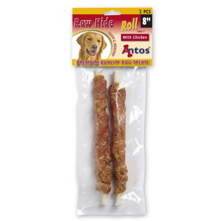 5862raw-hide-white-plus-chicken-roll-8-2-stuks_1_1404812967 Roll premium усукани кучешки солети обвити с пилешко месо от Antos, Холандия