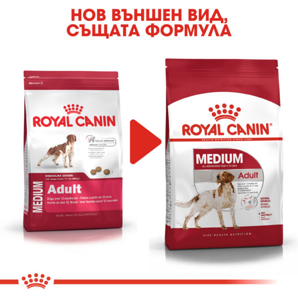 Суха храна за кучета от средни породи от 1 до 7 години ROYAL CANIN® MEDIUM ADULT
