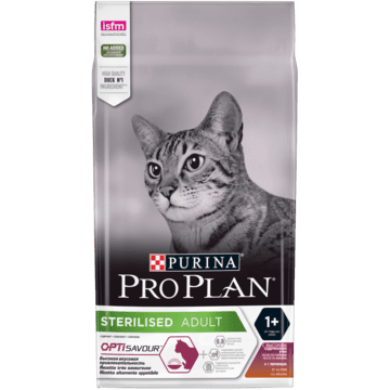 PURINA® PRO PLAN® STERILISED с OPTISAVOUR®, богата на Патица и Дроб
