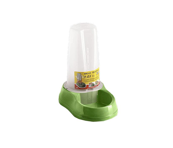 dispenser 0.65 green-585x500 Пластмасов диспенсър за храна/вода 0.65л