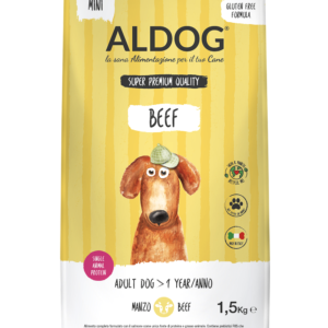 Aldog Beef Mini - безглутенова, суперпремиум формула с телешко и ориз