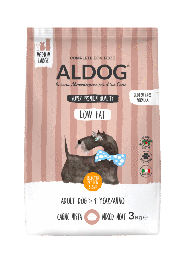 Aldog Low Fat Medium/Large - нискокалорична, суперпремиум формула за кучета с намалени енергийни нужди