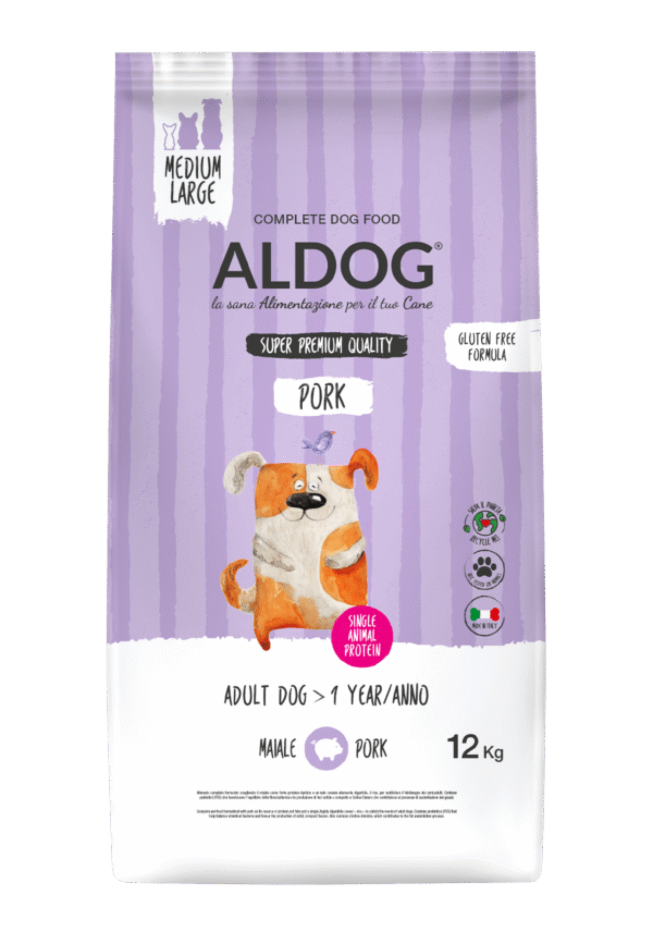 Aldog Pork Medium/Large - безглутенова, суперпремиум формула със свинско и ориз