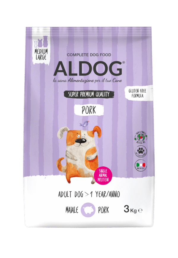 Aldog Pork Medium/Large - безглутенова, суперпремиум формула със свинско и ориз