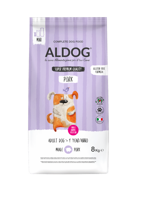 Aldog Pork Mini - безглутенова, суперпремиум формула със свинско и ориз