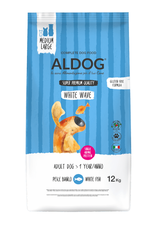 Aldog White Wave Medium/Large - безглутенова, суперпремиум формула с бяла риба и ориз