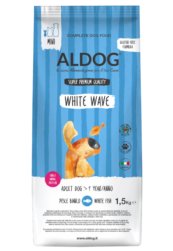 Aldog White Wave Mini - безглутенова, суперпремиум формула с бяла риба и ориз